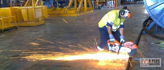 Stihl TS800 cutting Steel Rope
