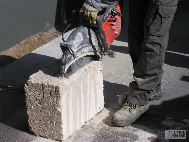 Cutting Limestone with Husqvarna K950